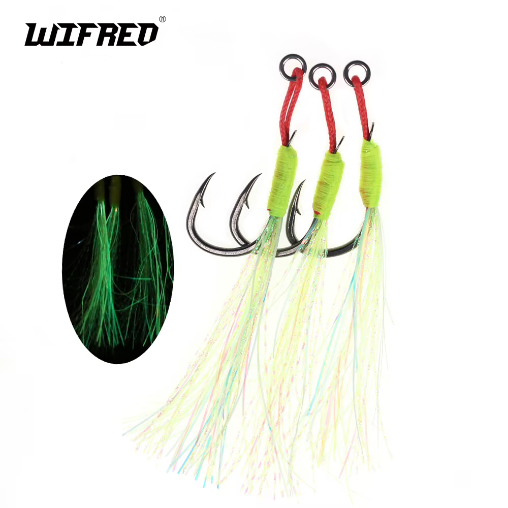 Anzuelo Asistencia Wifreo Luminiscente – Acero carbono jigging lento - imagen 2