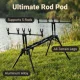 Hirisi RP160-5 Rod Pod de banco con soportes para cañas - imagen 2