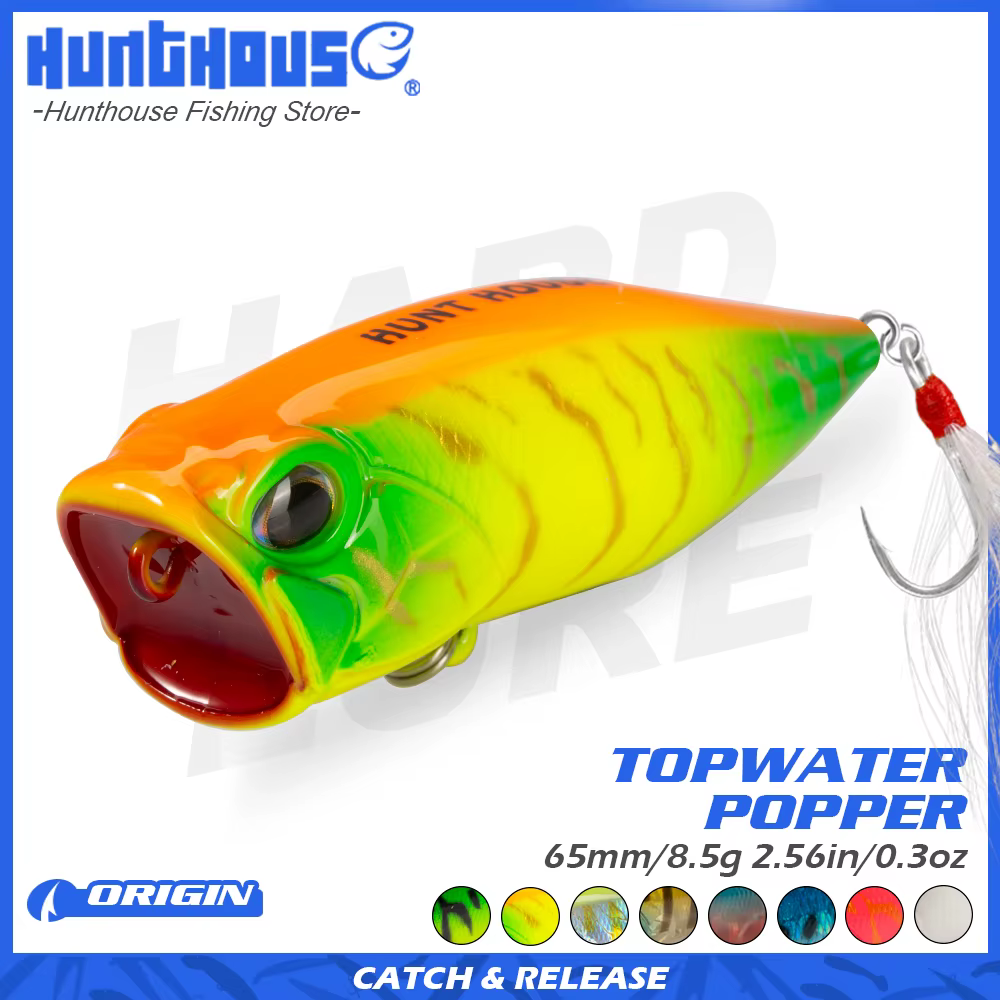 Hunthouse Popper 65mm 8,5g – Señuelo topwater para lubina - imagen 2
