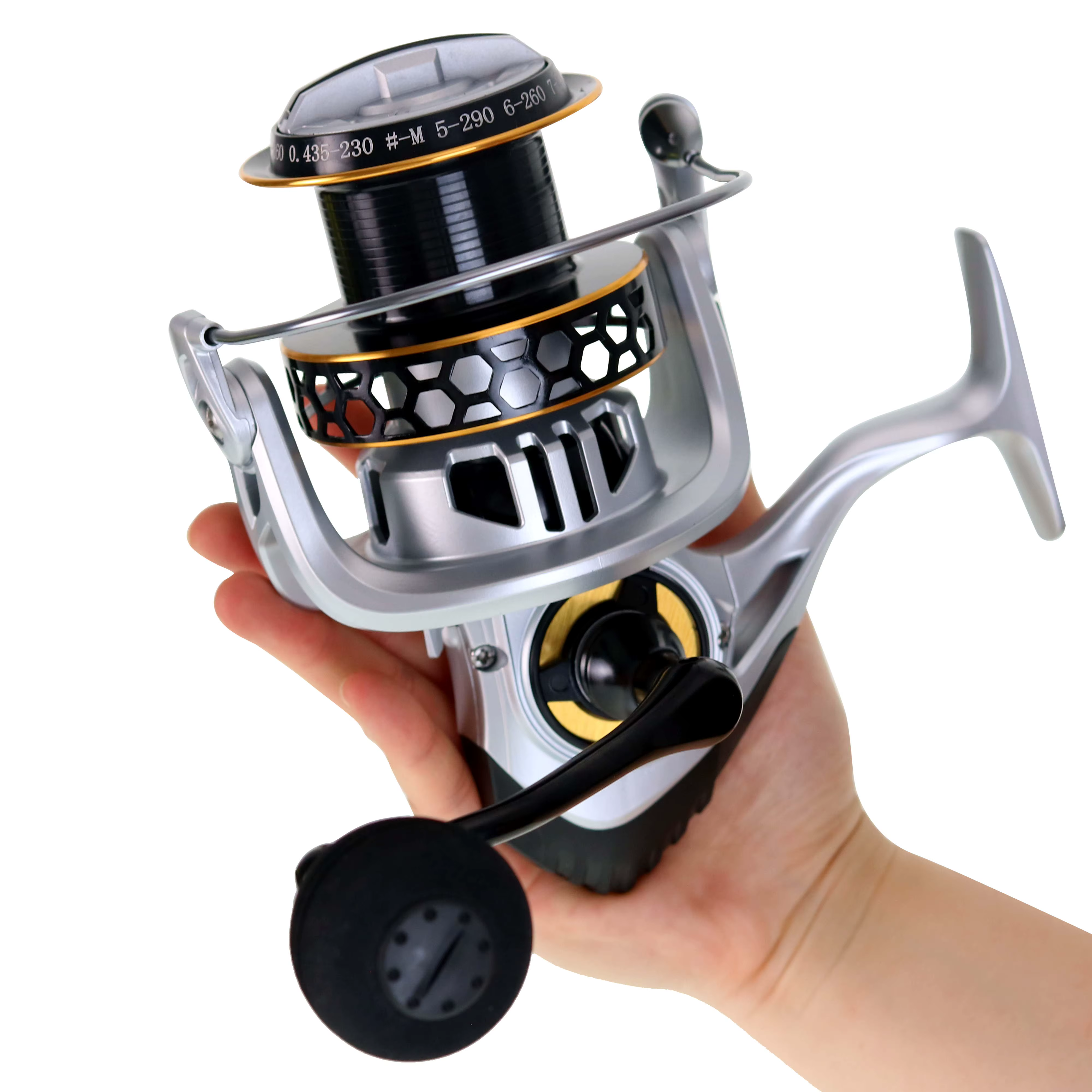 Carrete Spinning Gran Capacidad 18kg Arrastre para Agua Salada - imagen 5