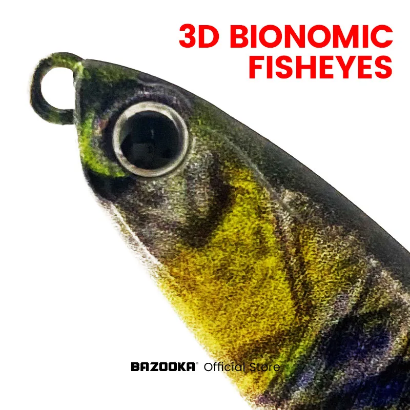 Bazooka Señuelos 3D Jigging Recubiertos Cebo para lubina lucio atún - imagen 5