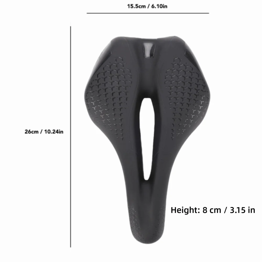 Asiento de bicicleta cómodo duradero de cuero PU hueco antideslizante - imagen 5