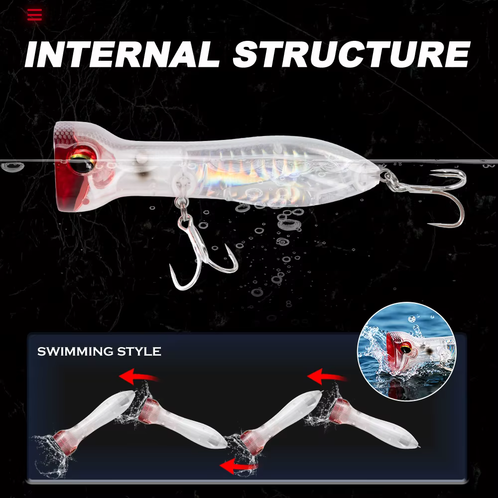 Hunthouse PRISM ROAR Popper flotante para pesca de lubina - imagen 2
