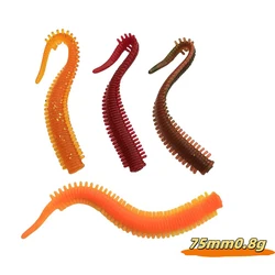 Señuelo de lombriz flotante 7,5 cm vinilo TPR para pesca en mar