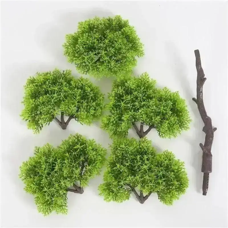 Bonsái artificial de ciprés con agujas tipo pino – decoración verde para jardín y hotel - imagen 3