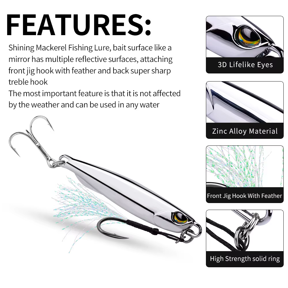 Cuchara señuelo electrochapada – Pesca universal dulce y salada - imagen 4