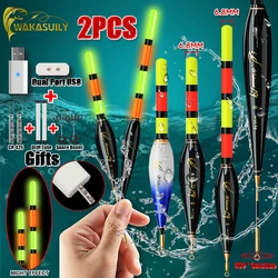 Flotador electrónico luminoso con carga USB – Alta sensibilidad 2 piezas