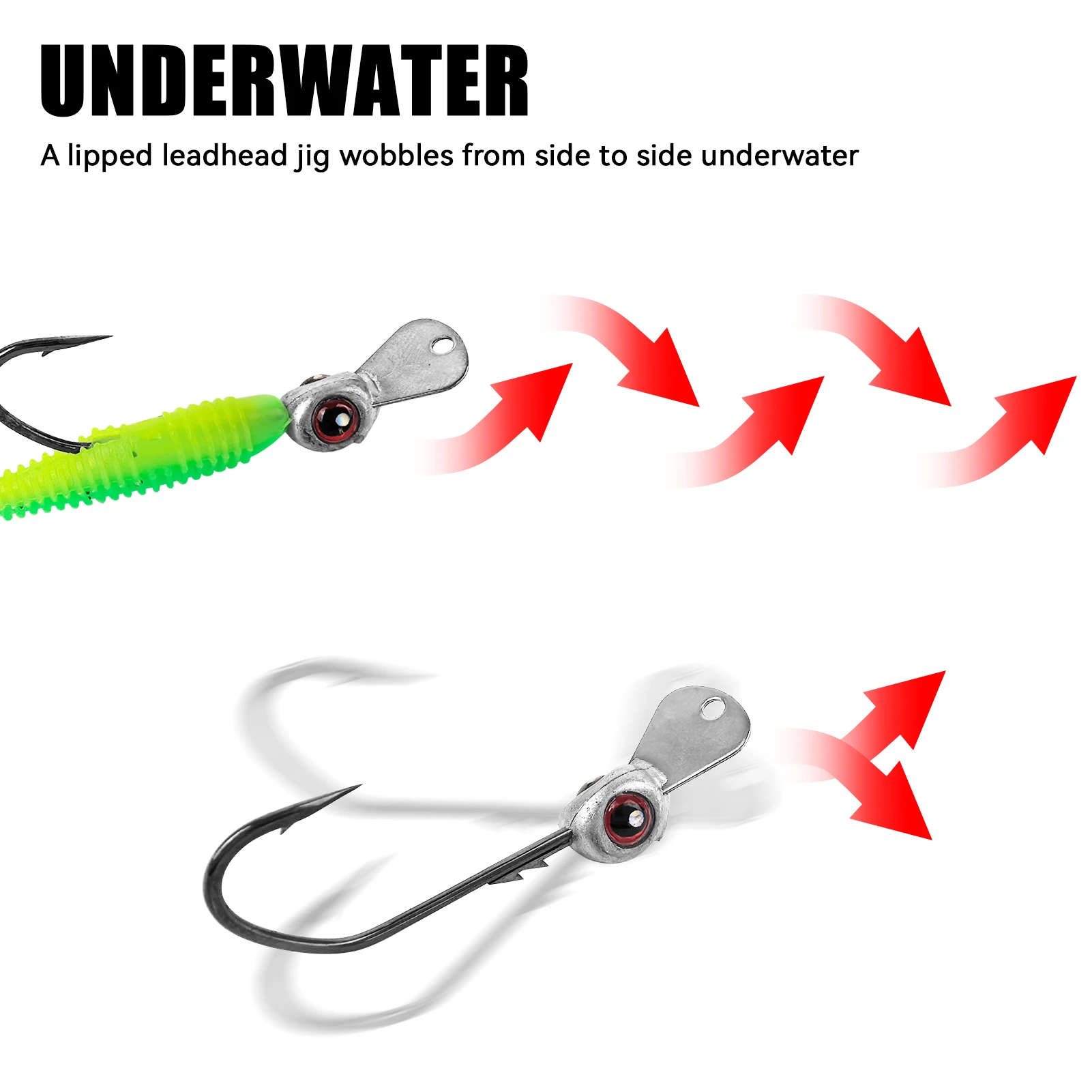 Anzuelo Jig Head Free Fisher con ojo de pez y placa de retención - imagen 4