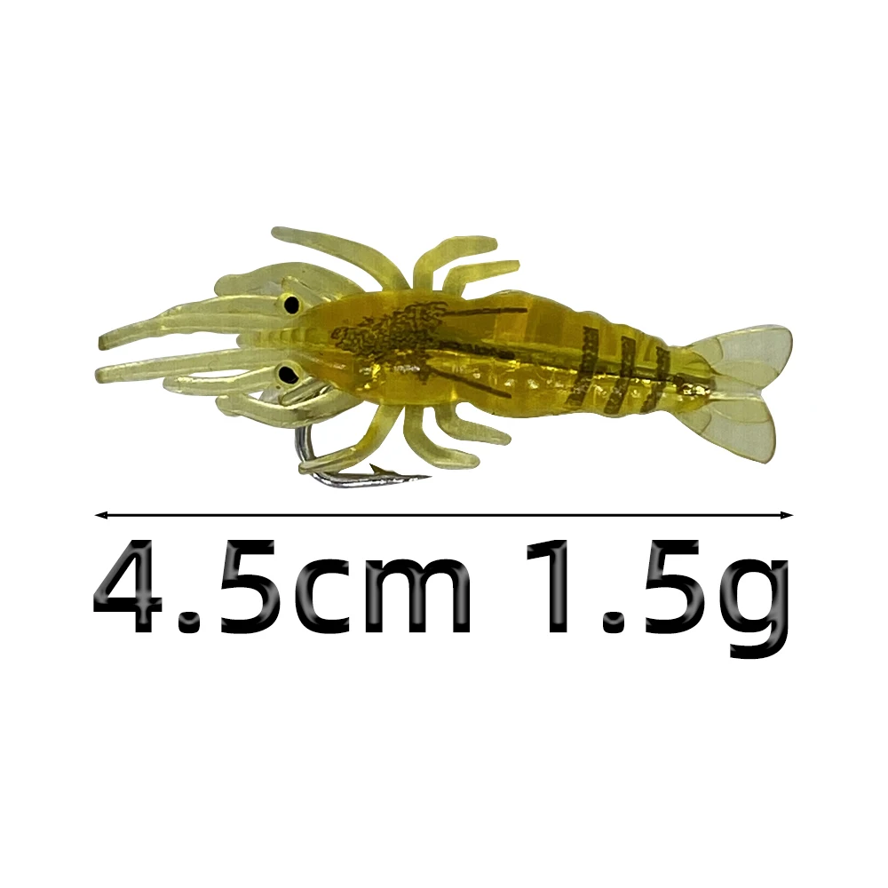 Señuelo camarón fosforescente para lubina – Vinilo luminoso de pesca - imagen 3
