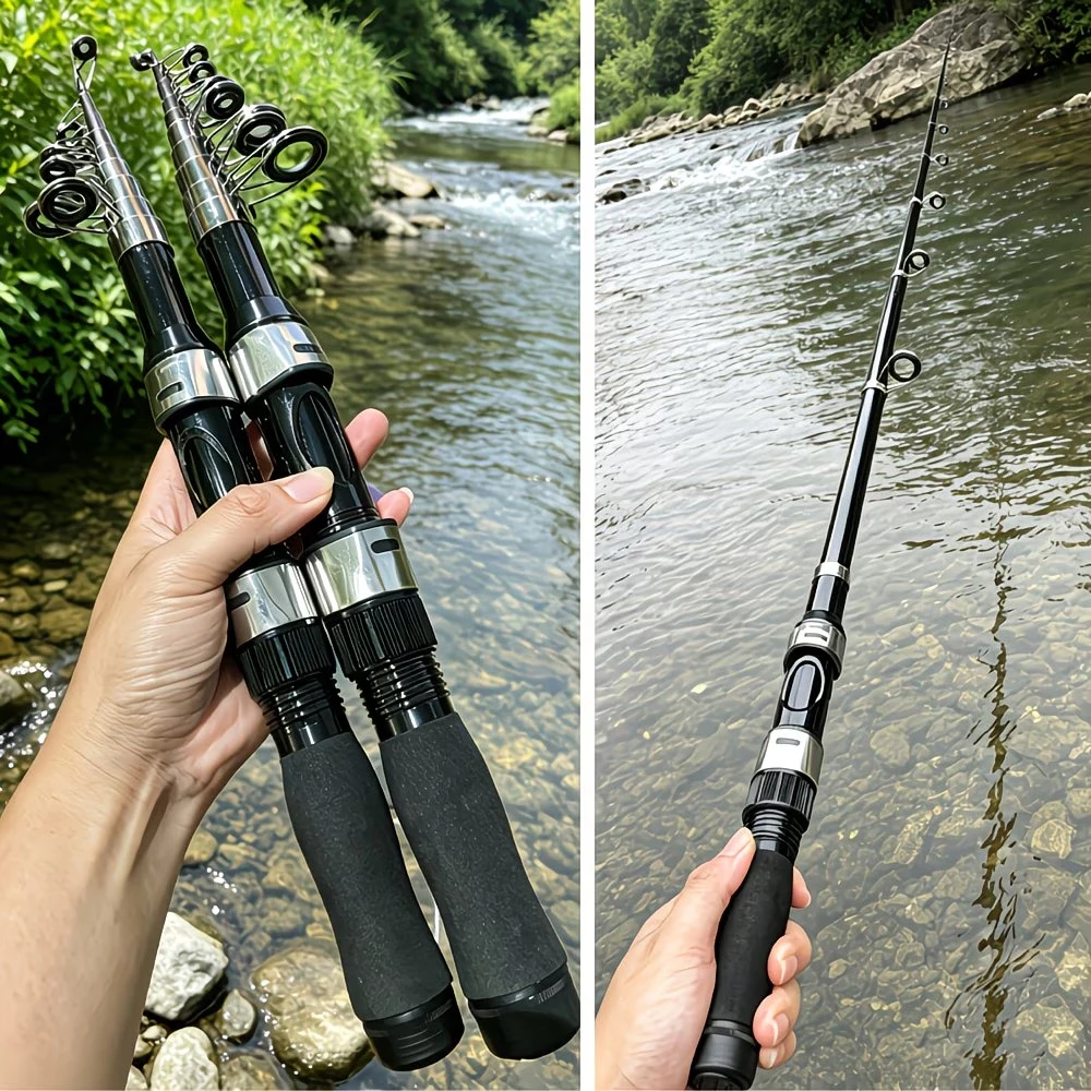 Caña telescópica de spinning mini portátil para pesca de carpa - imagen 5