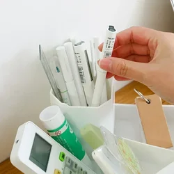 Organizador escritorio 4 compartimentos bolígrafos pintalabios cosméticos papelería