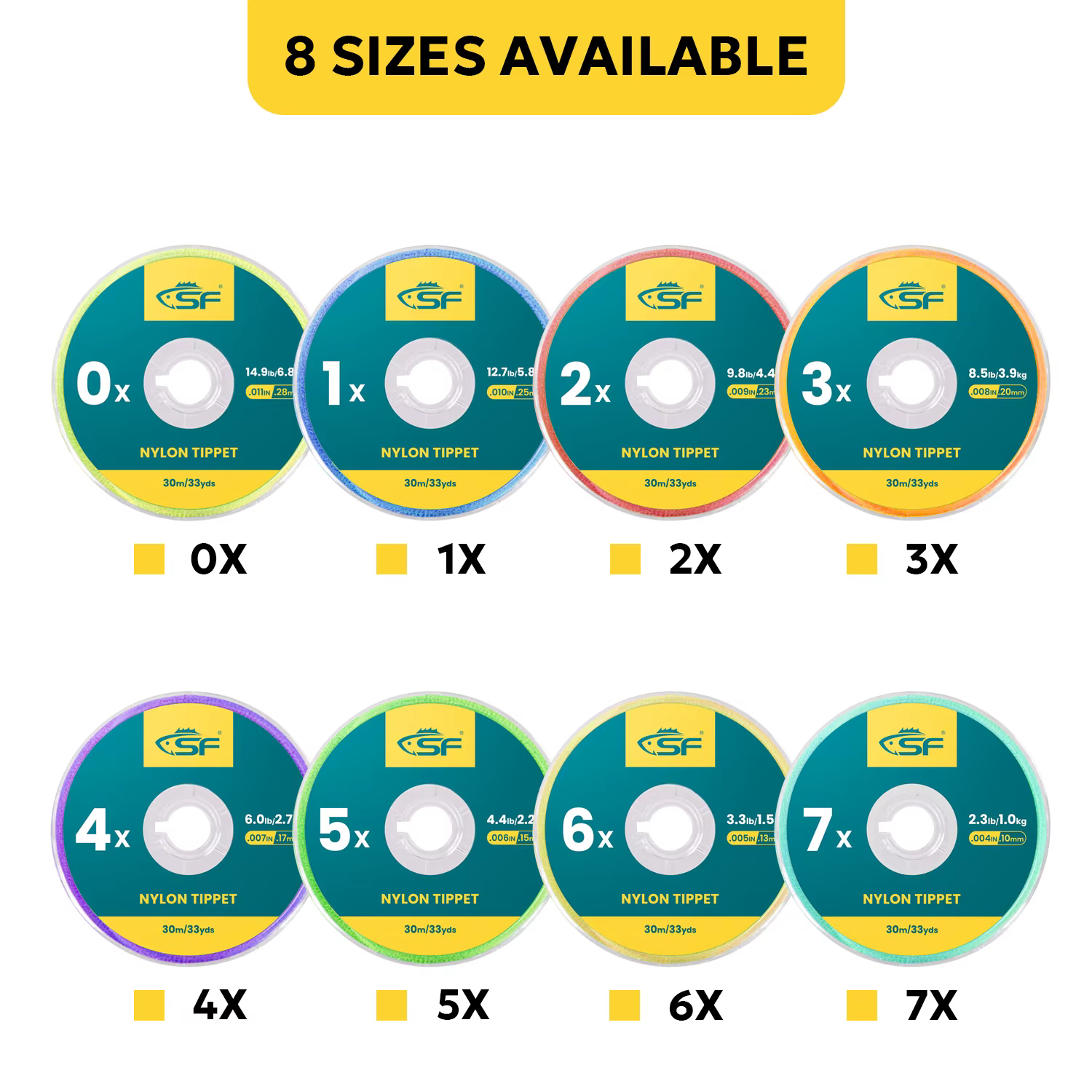 Tippet SF Nylon transparente – Líder para trucha 0X-6X - imagen 4