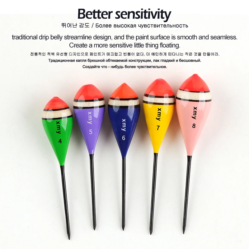 Flotadores de balsa 10 uds + tubo y ganchos – Pesca en agua dulce - imagen 2