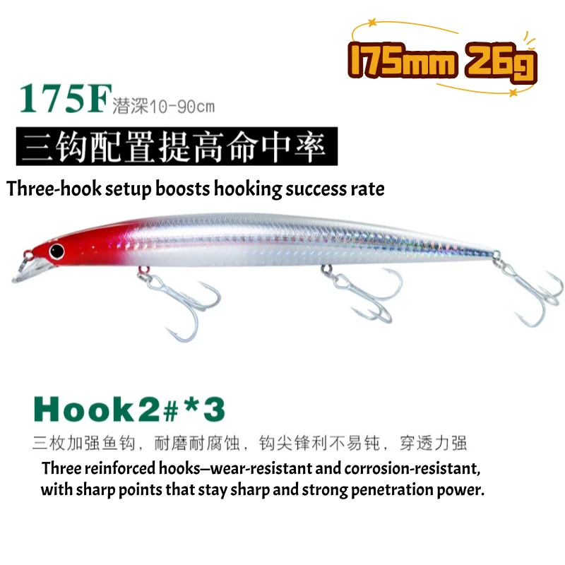 Swolfy Señuelos de silicona tipo Minnow flotantes para lubina