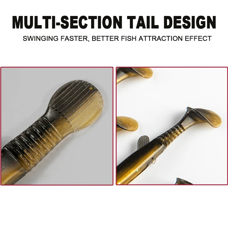 TAKEDO Señuelo Loach 7 cm, 2,2 g – cebo suave PVC para lubina - imagen 5