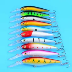 Señuelo Minnow Wobbler de plástico duro para pesca deportiva