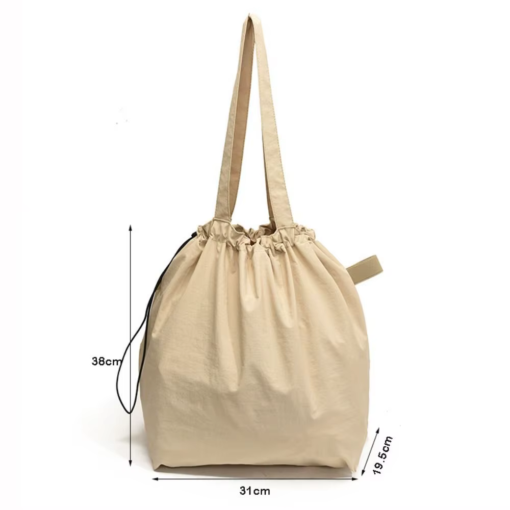 Bolso Cubo de Lona para Mujer – Bandolera Gran Capacidad con Cordón - imagen 5