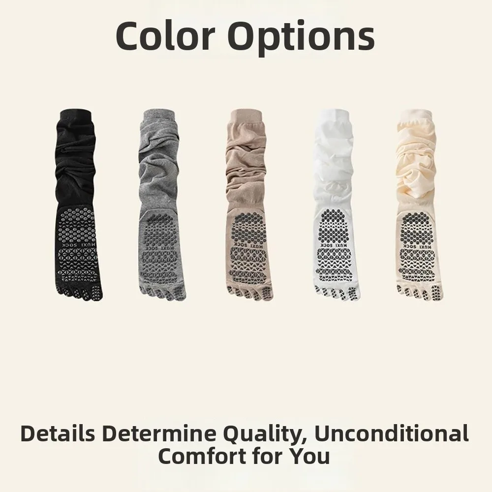 Calcetines cinco dedos antideslizantes multicolor con puntos de silicona - imagen 3
