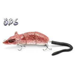 Señuelo de ratón Wobbler multiarticulado para agua salada