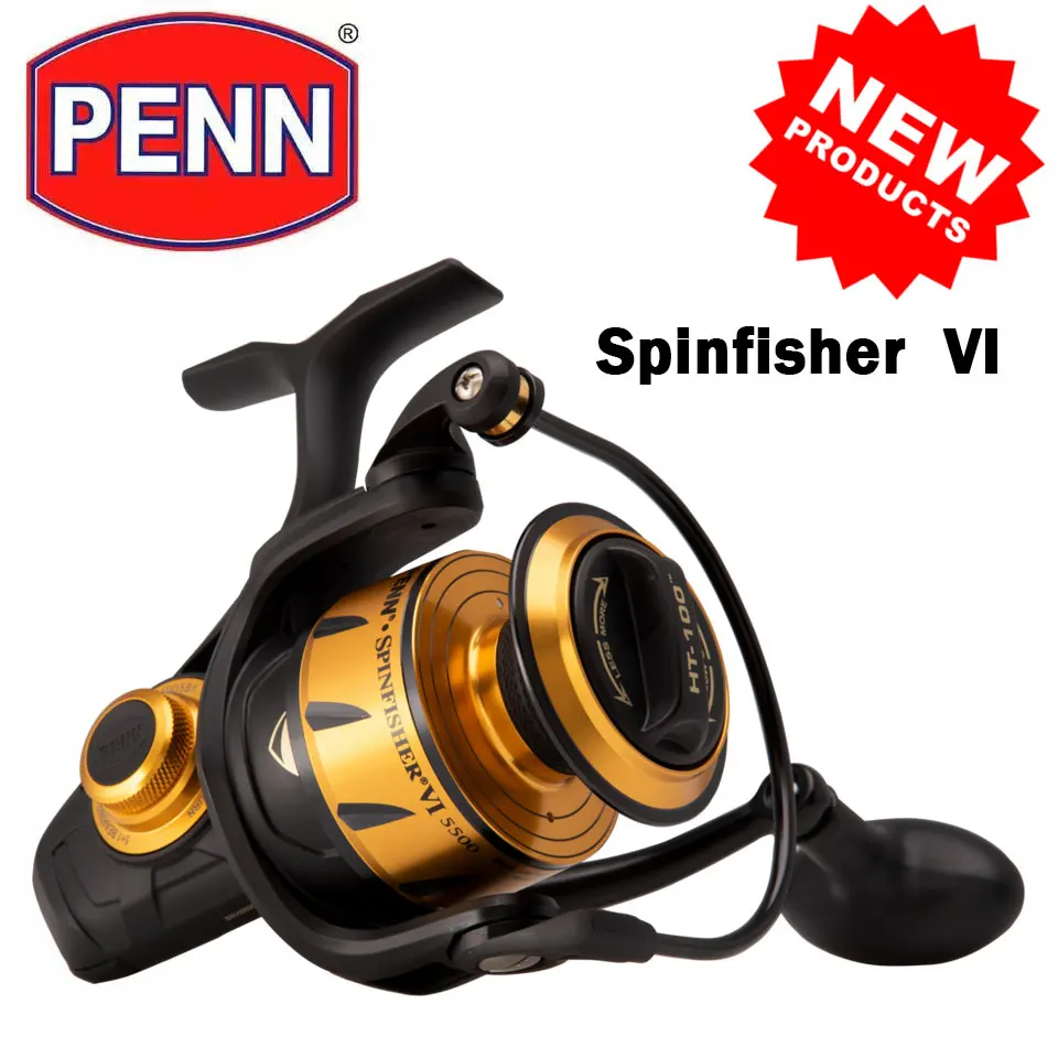 Carrete PENN Spinfisher VI visto de frente con detalles del sistema de sellado