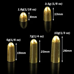 Plomo Texas deslizante bullet rig – Latón para lubina y lucio