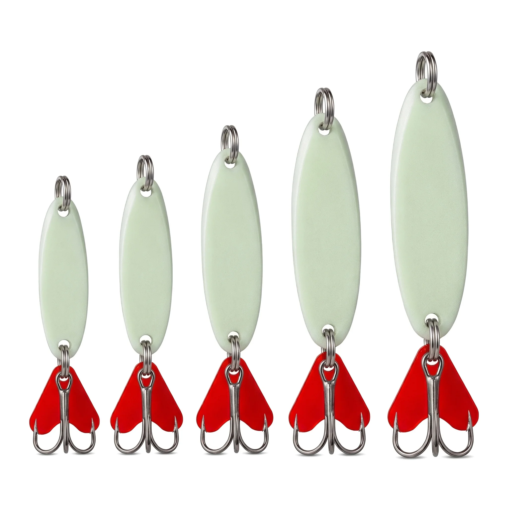 Goture señuelo jig wobbler triple luminoso de metal para pesca