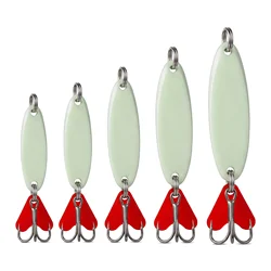 Goture señuelo jig wobbler triple luminoso de metal para pesca