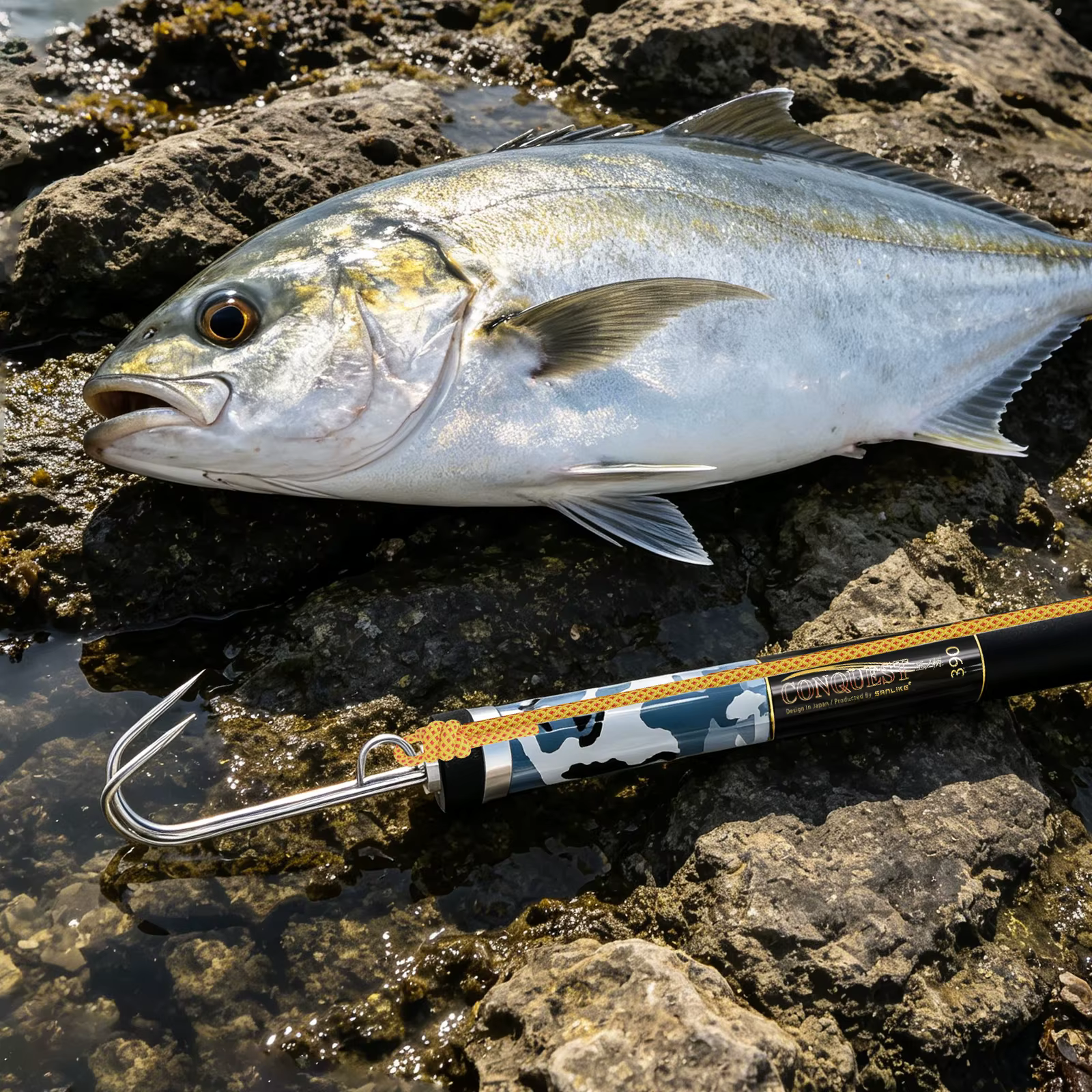 Sanlike Gancho Gigante SUS304 Rosca 1/2" Doble Púa Agua Salada - imagen 5