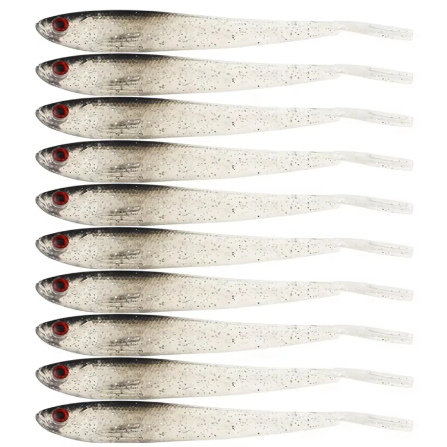 Señuelo blando Minnow Swimbait cola horquilla para lubina y lucio - imagen 4