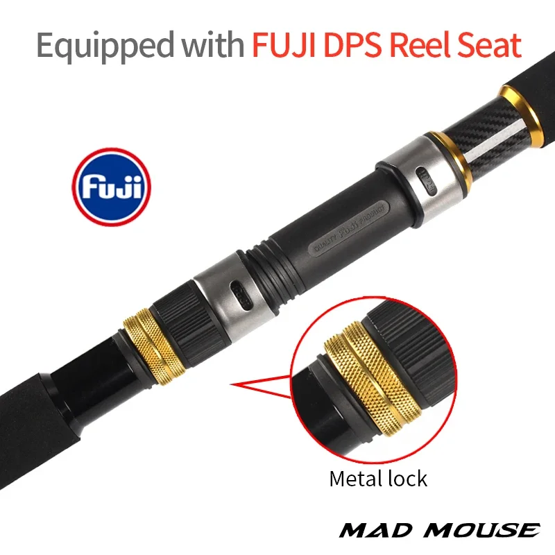 Caña de pesca MADMOUSE Sniper XT 2,9m – Carbono Fuji Lance 20-120g - imagen 3