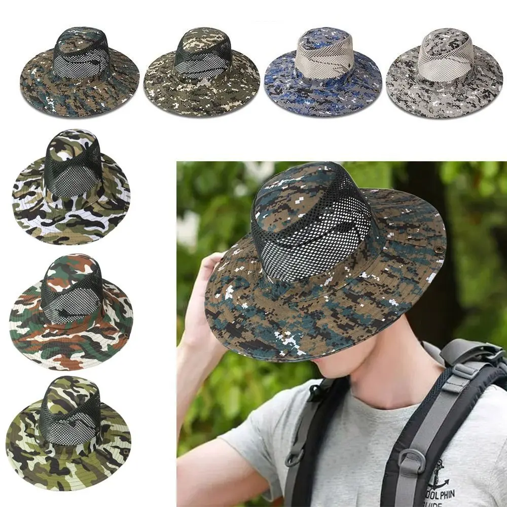 Sombrero de pesca de malla con protección solar y visera plegable - imagen 4