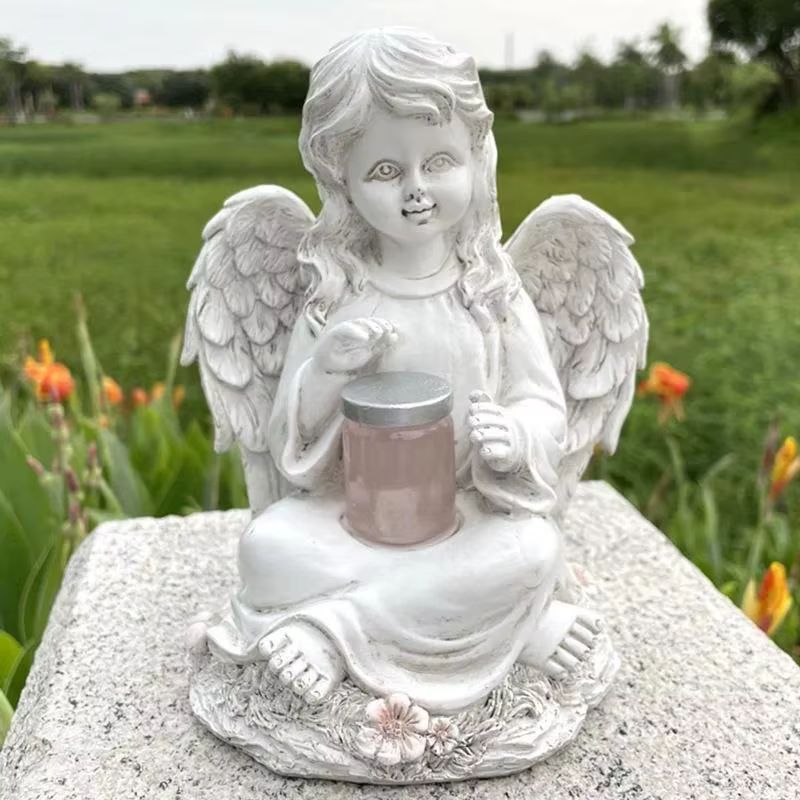 Ángel Solar Europeo para Jardín – Escultura Decorativa de Patio - imagen 3