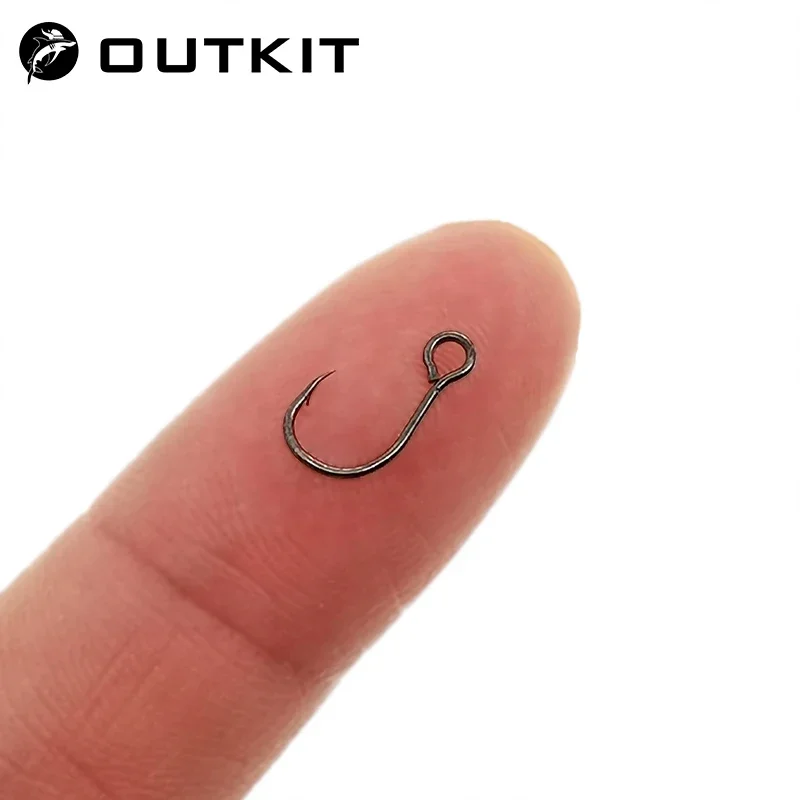 Outkit Anzuelos de Ojo Grande - Acero al Carbono