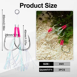 Goture Anzuelos Dobles Luminosos para Pesca en Agua Salada