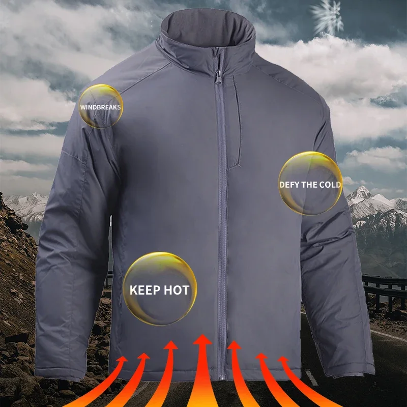 Chaqueta térmica cortavientos hombre para pesca en invierno - imagen 5