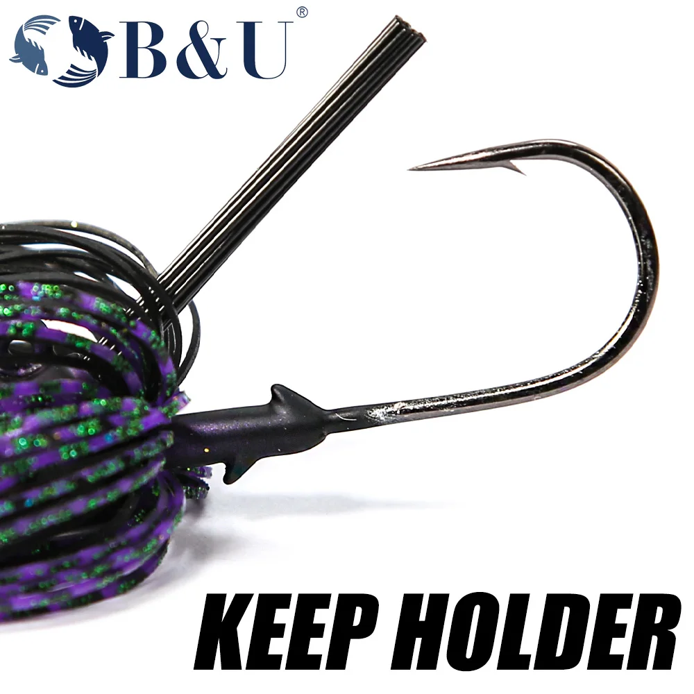 B & U Football Jig – Señuelo para lubina con anzuelo afilado y acción vibrante - imagen 4