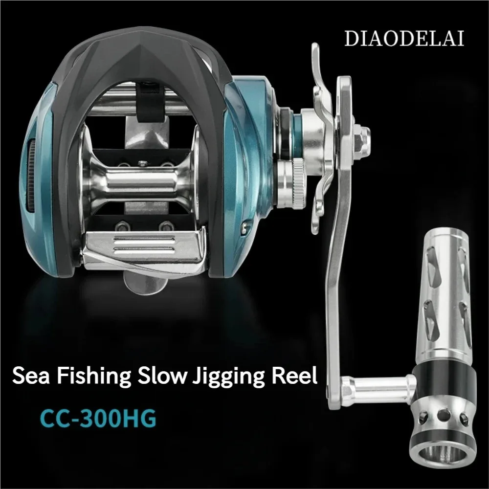 Carrete de pesca arrastre lento alta resistencia con bobina profunda - imagen 4