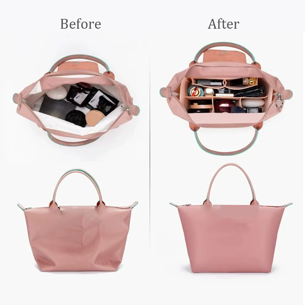 Longchamp organizador de bolso interior de fieltro duradero - imagen 3