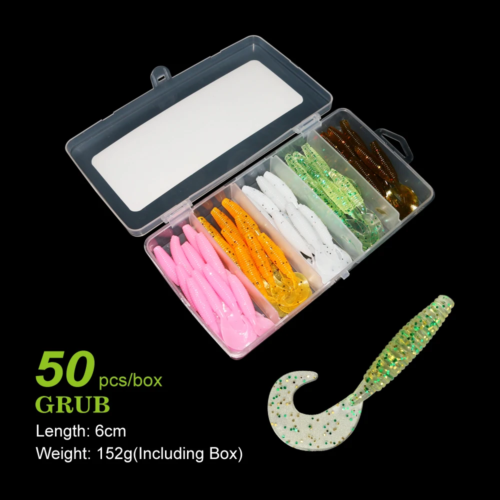 Kit de señuelos de silicona swimbait cola en T para black bass lucio - imagen 5