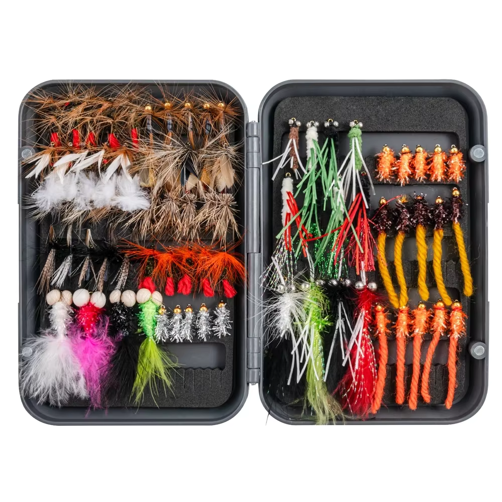Goture Kit de señuelo para pesca con mosca - anzuelo de manivela