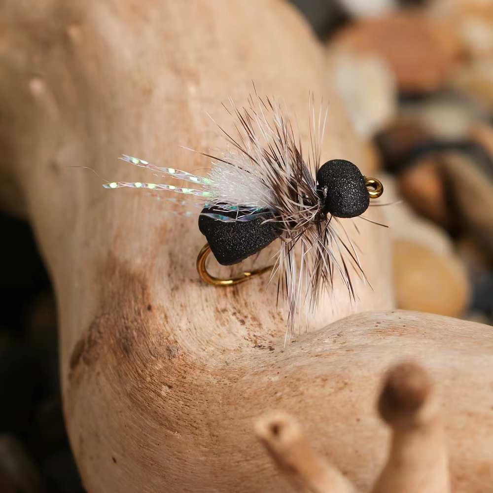 Wifreo Mosca Hormiga Grizzly Hackle – Flotante para río y lago - imagen 5