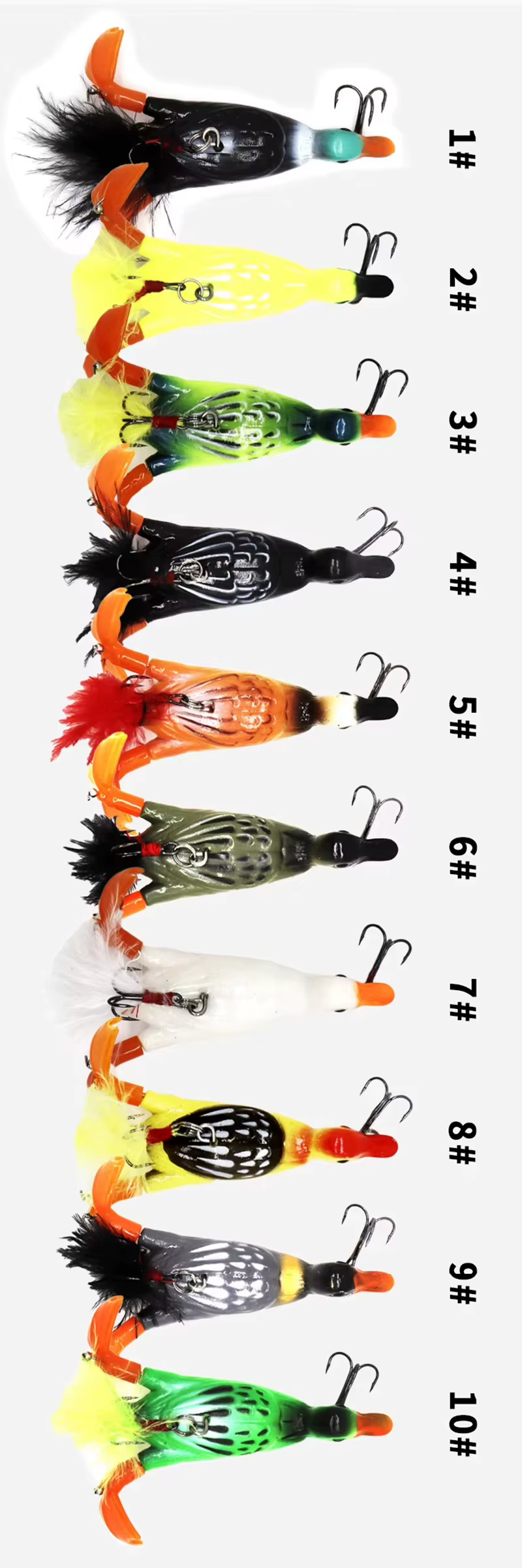 TAKEDO JGL02Swimbait Rubber Duck 95mm 14g en fondo de pesca