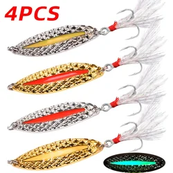 Cucharas giratorias Metal dorado 2,5-20g para pesca deportiva