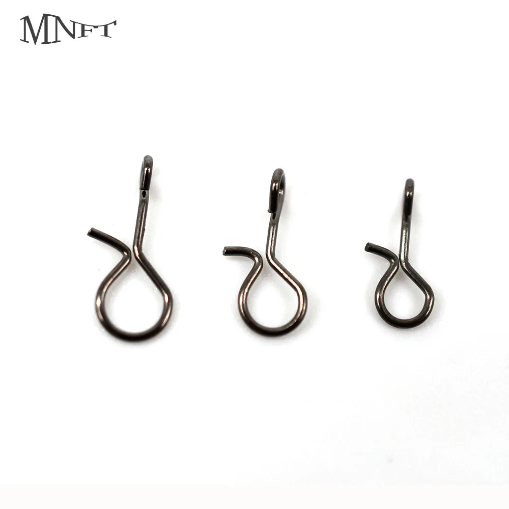 MNFT Broche de pesca cambio rápido negro acero