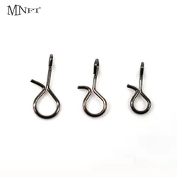 MNFT Broche de pesca cambio rápido negro acero