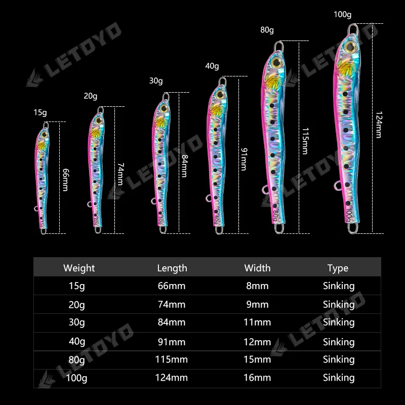 LETOYO Señuelo luminoso metálico para pesca en alta mar - imagen 2