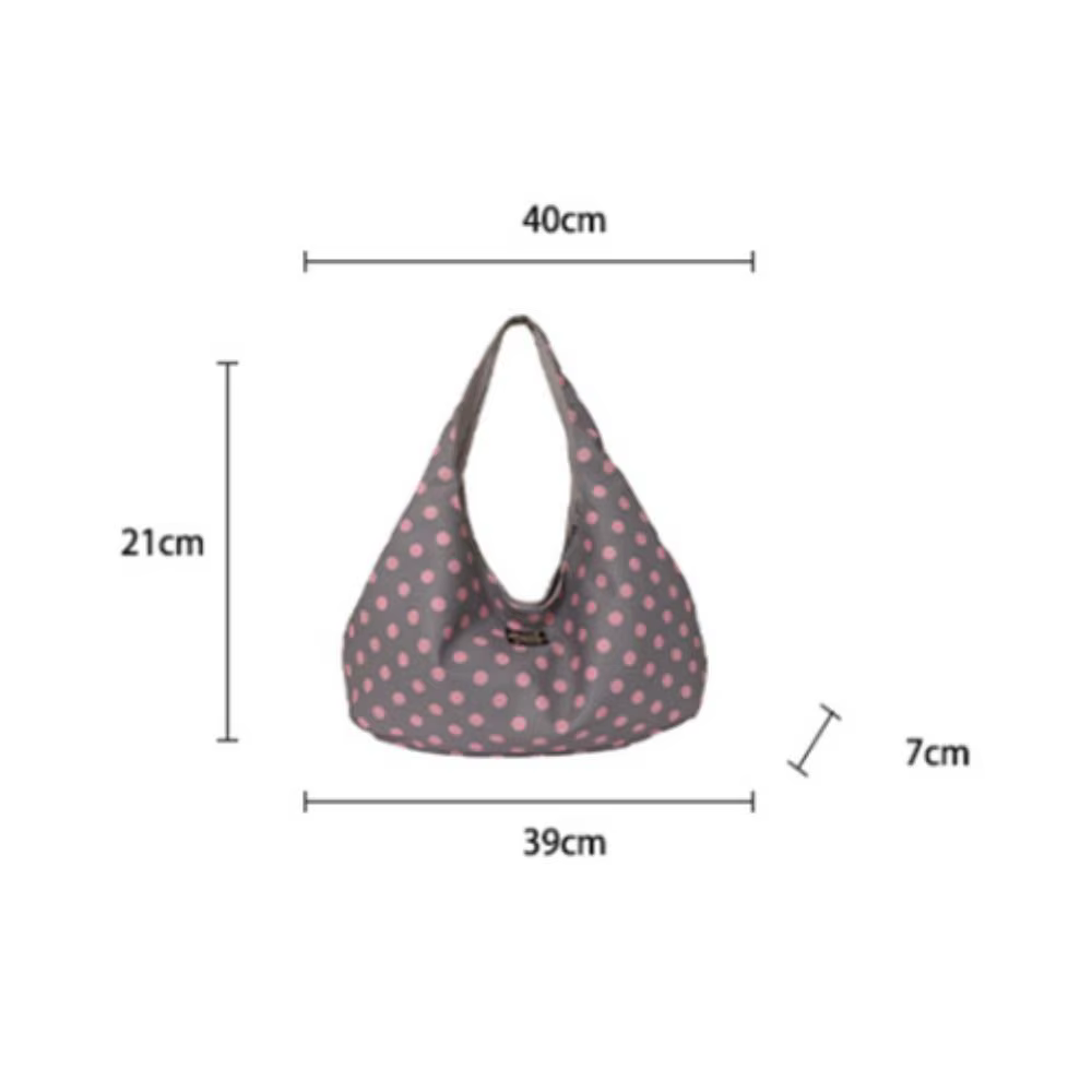 Bolso tote de mujer con estampado de lunares