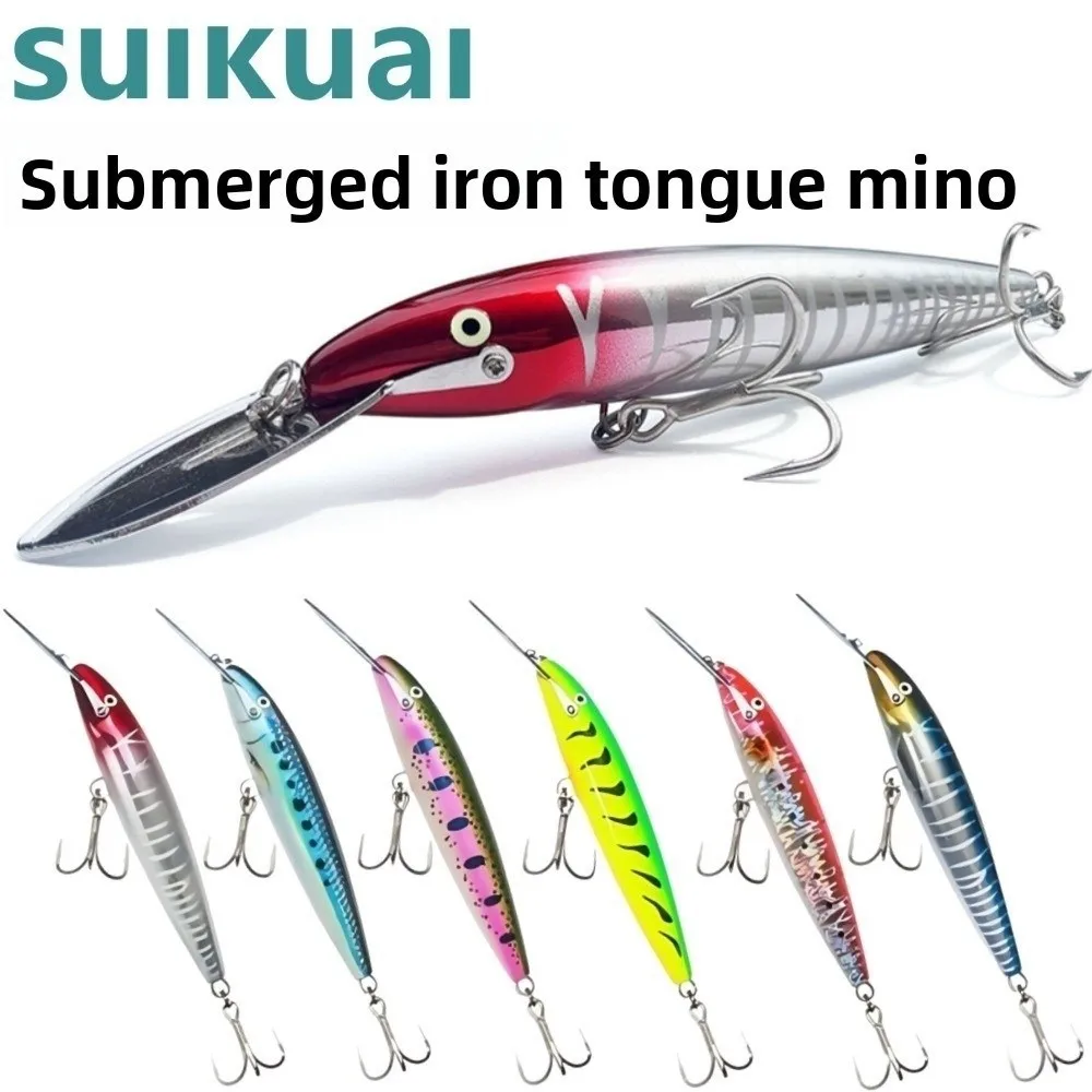 Wobbler Minnow para curricán marino, de buceo y gran acción - imagen 4