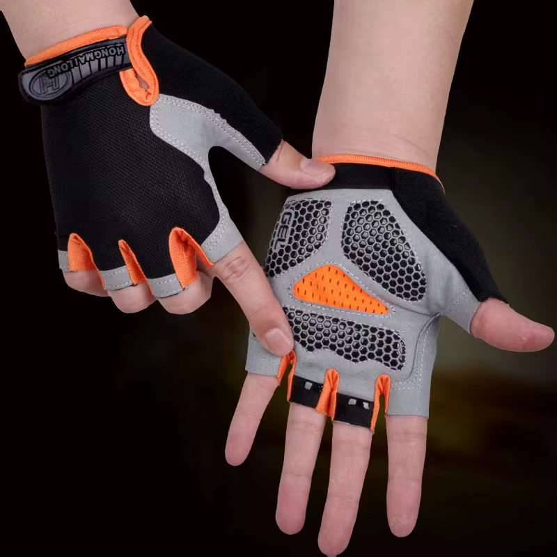 Guantes antideslizantes transpirables media palma para deporte exterior - imagen 5