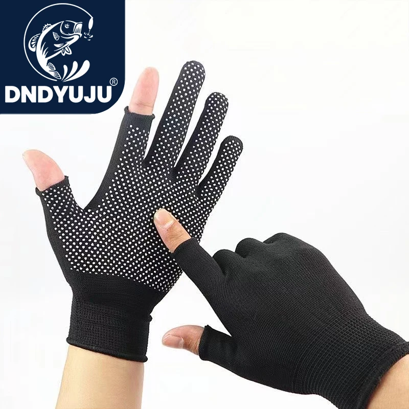 DNDYUJU Guantes de Pesca Antideslizantes Nailon Transpirables – Dos Dedos - imagen 3